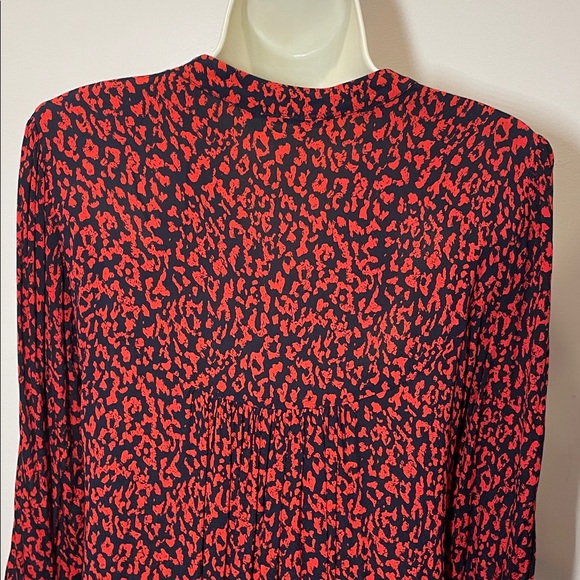 Zara Red and Black Patterned Blouse - Picture 8 of 11